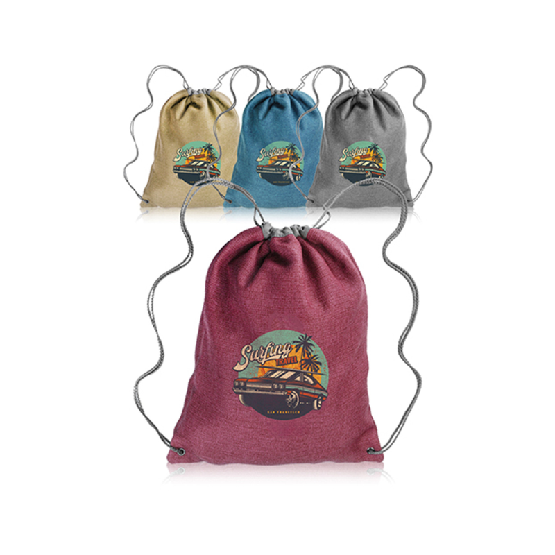 Cromwell Linen Drawstring Backpacks