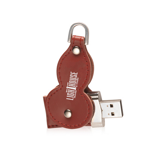 Leatherette Swivel USB Drive