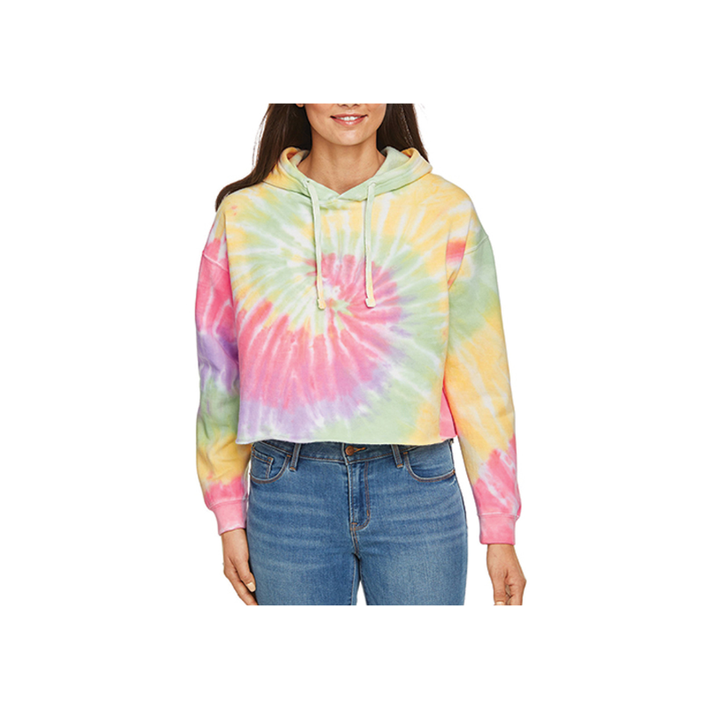 Tie-Dye™ Ladies Cropped Hooded Sweatshirt