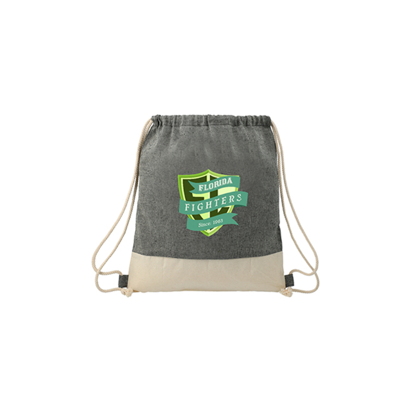 Split Recycled Cotton Drawstring Bag