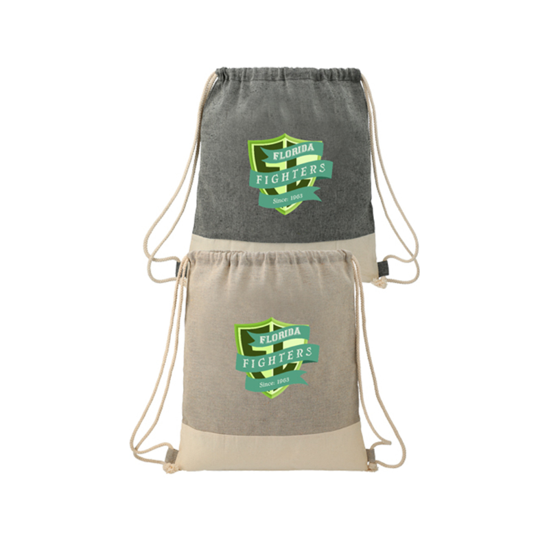 Split Recycled Cotton Drawstring Bag