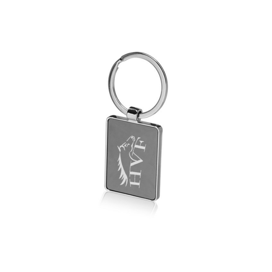 Two Tone Rectangular Metal Keychains