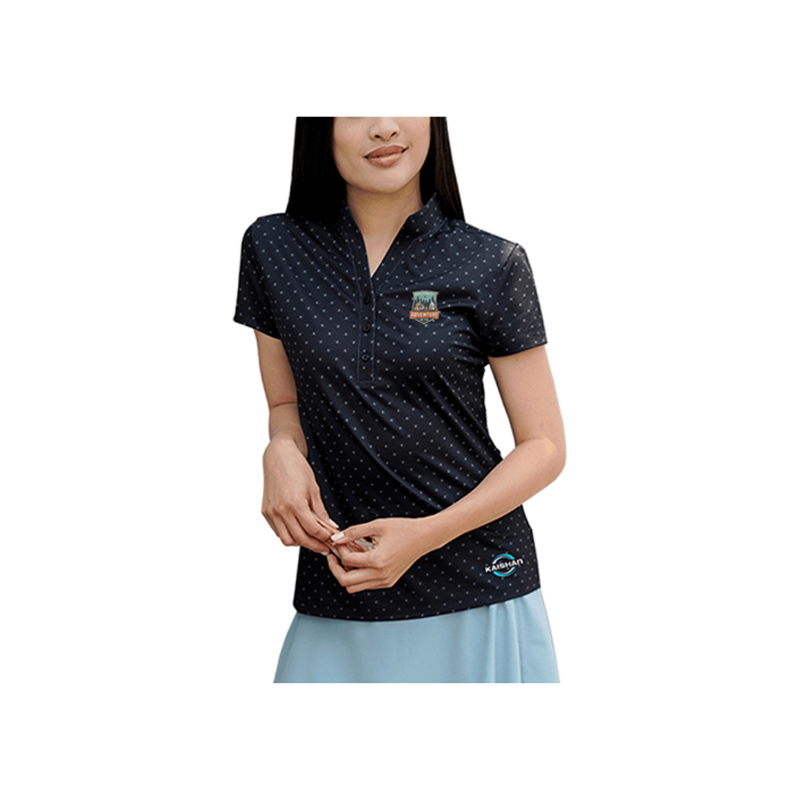 Greg Norman Women’s Micro Pique Spinner Print Polo