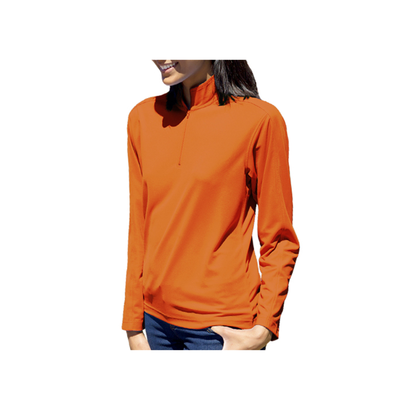 Blue Generation Ladies Solid Zip Pullovers