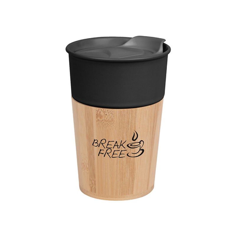 10 oz Ceramic Tumbler with Bamboo Base