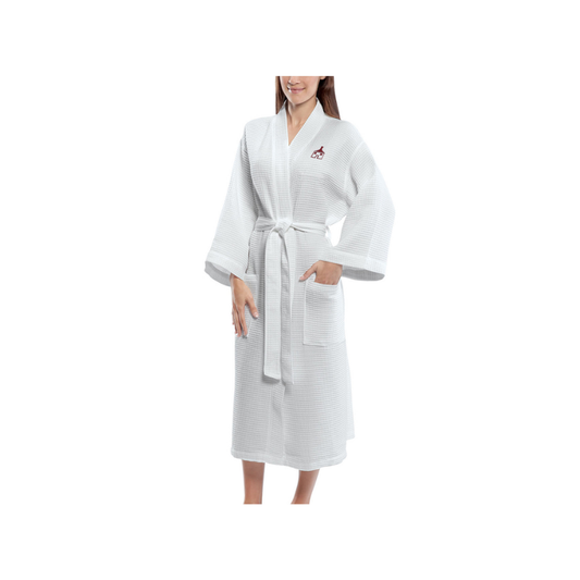 Mid Calf Length Waffle Weave Kimono Robes