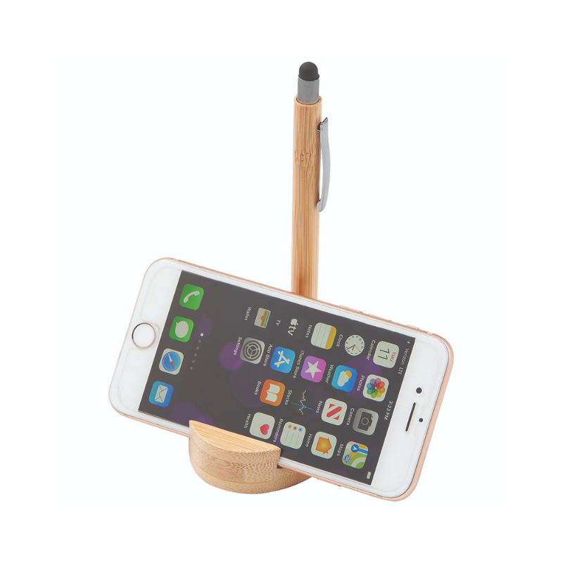 Bamboo Magnetic Stylus and Phone Stand