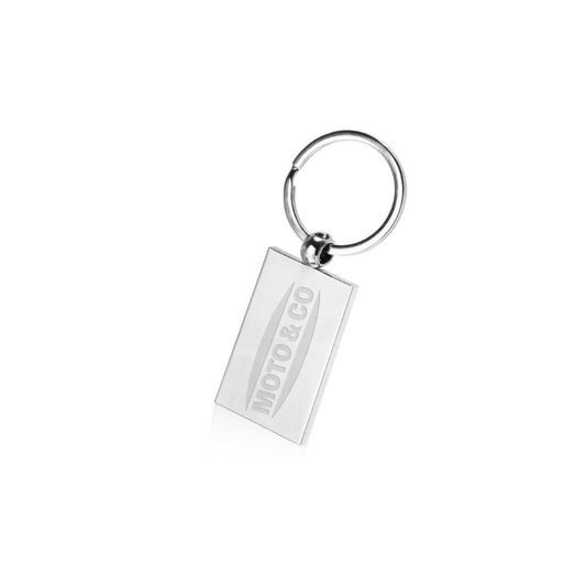 Silver Rectangle Keychains